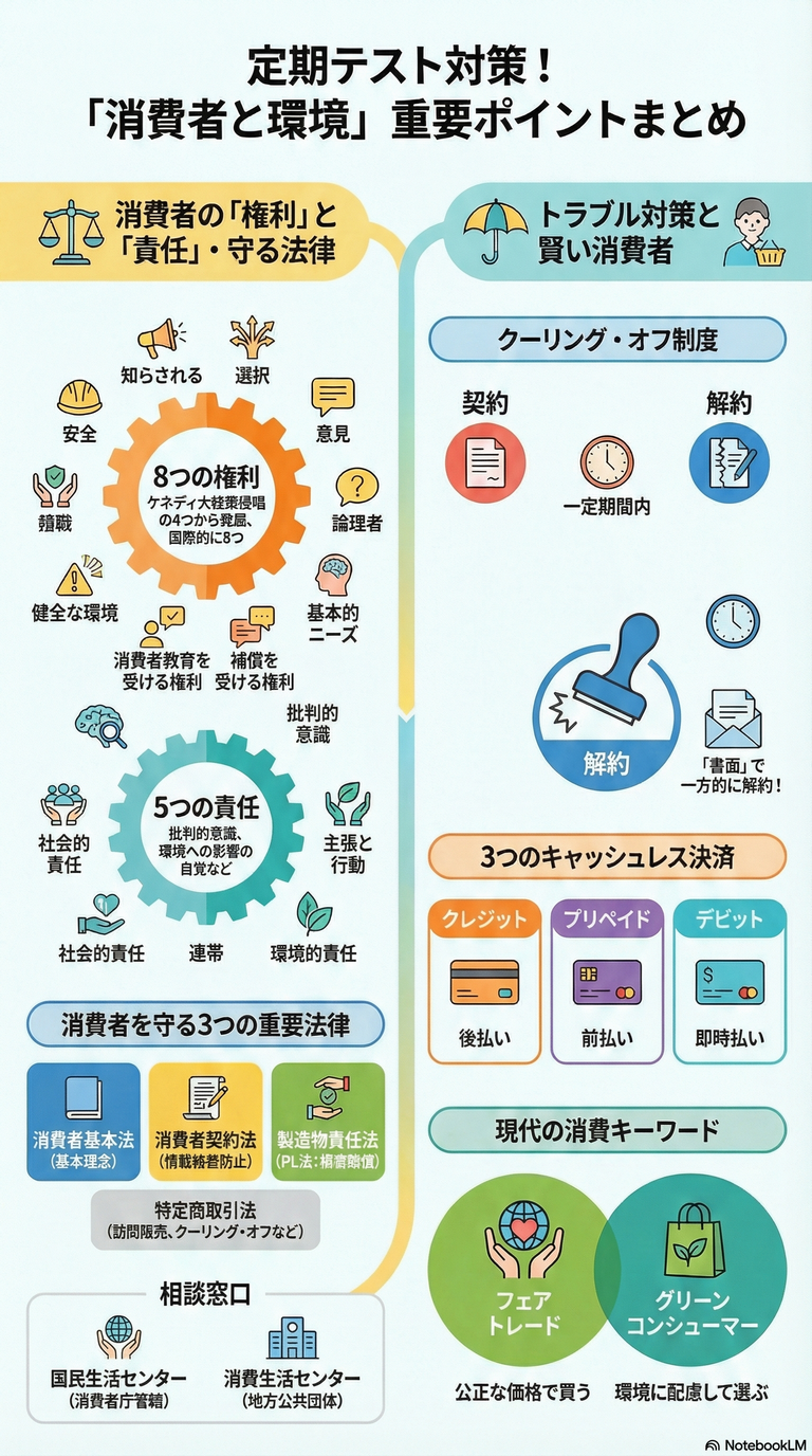 中学家庭科定期テスト対策(消費者と環境)